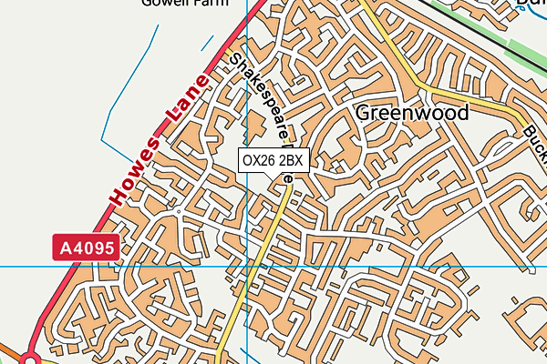 OX26 2BX map - OS VectorMap District (Ordnance Survey)