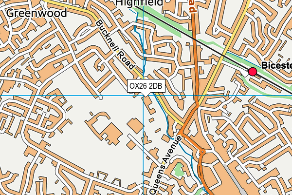 OX26 2DB map - OS VectorMap District (Ordnance Survey)