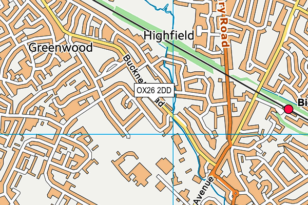 OX26 2DD map - OS VectorMap District (Ordnance Survey)