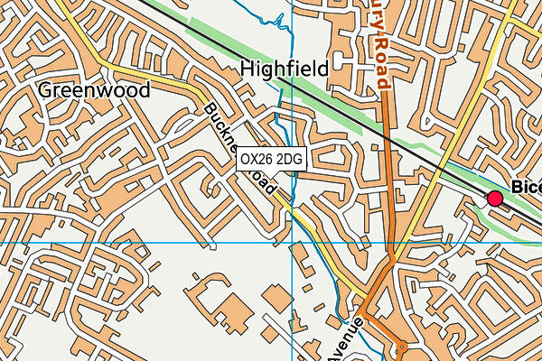 OX26 2DG map - OS VectorMap District (Ordnance Survey)