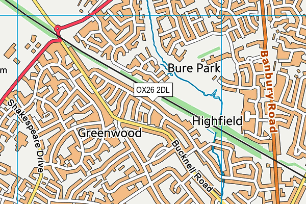 OX26 2DL map - OS VectorMap District (Ordnance Survey)