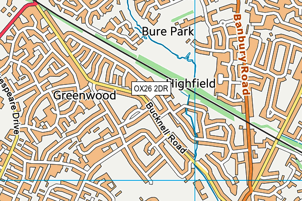 OX26 2DR map - OS VectorMap District (Ordnance Survey)