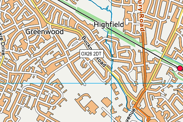 OX26 2DT map - OS VectorMap District (Ordnance Survey)