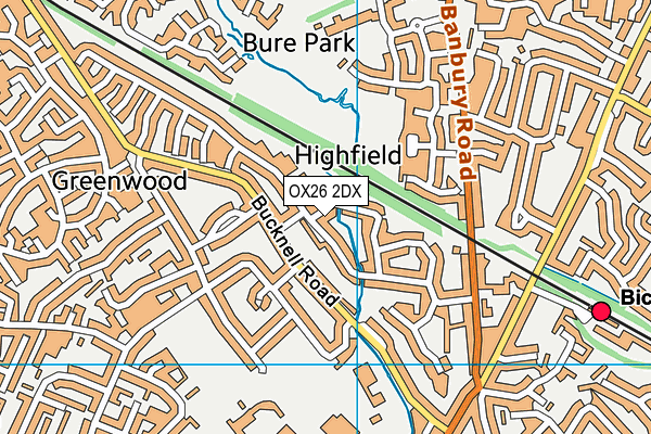 OX26 2DX map - OS VectorMap District (Ordnance Survey)