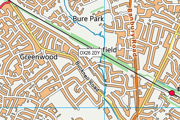 OX26 2DY map - OS VectorMap District (Ordnance Survey)