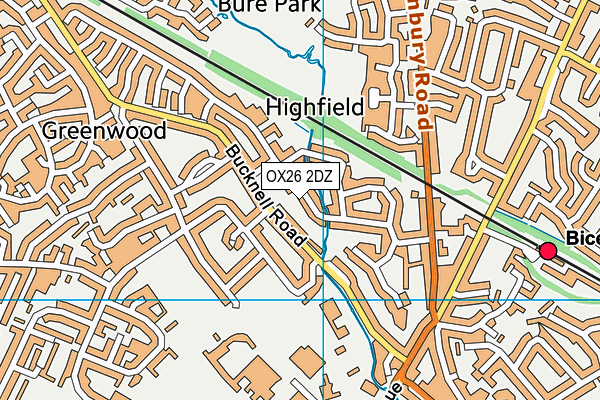 OX26 2DZ map - OS VectorMap District (Ordnance Survey)