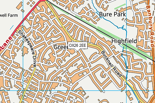 OX26 2EE map - OS VectorMap District (Ordnance Survey)