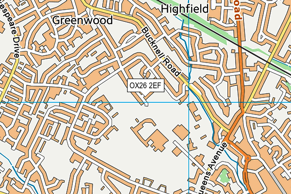 OX26 2EF map - OS VectorMap District (Ordnance Survey)