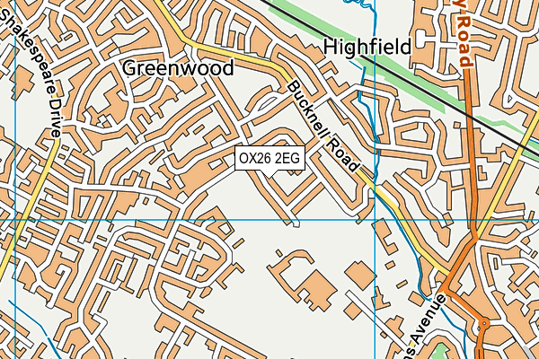 OX26 2EG map - OS VectorMap District (Ordnance Survey)