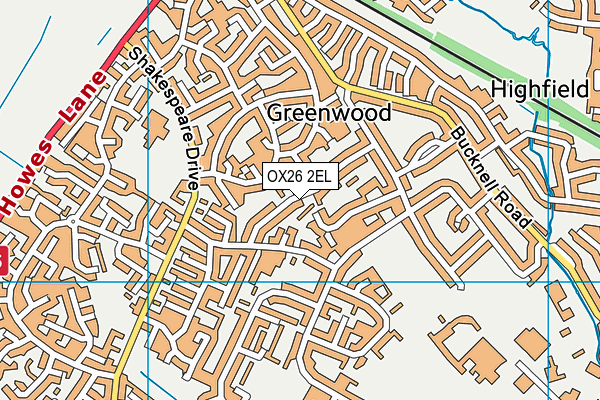 OX26 2EL map - OS VectorMap District (Ordnance Survey)