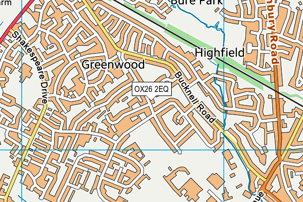 OX26 2EQ map - OS VectorMap District (Ordnance Survey)