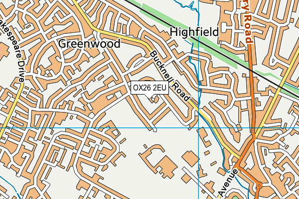 OX26 2EU map - OS VectorMap District (Ordnance Survey)