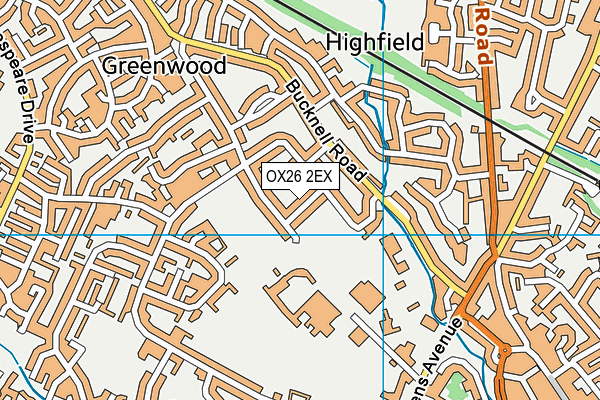 OX26 2EX map - OS VectorMap District (Ordnance Survey)