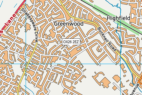 OX26 2EZ map - OS VectorMap District (Ordnance Survey)