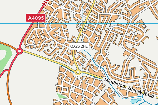 OX26 2FE map - OS VectorMap District (Ordnance Survey)