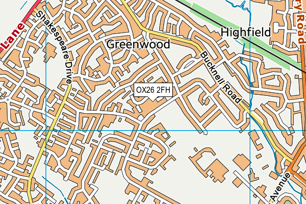 OX26 2FH map - OS VectorMap District (Ordnance Survey)