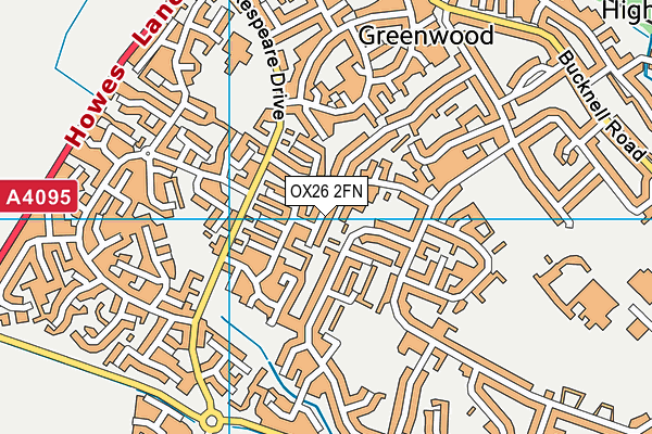OX26 2FN map - OS VectorMap District (Ordnance Survey)