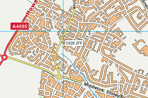 OX26 2FP map - OS VectorMap District (Ordnance Survey)