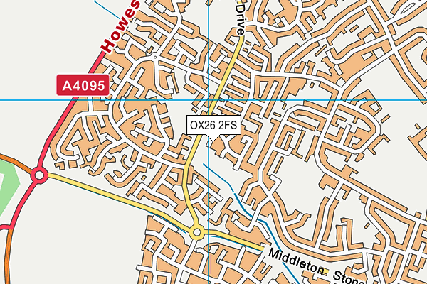 OX26 2FS map - OS VectorMap District (Ordnance Survey)