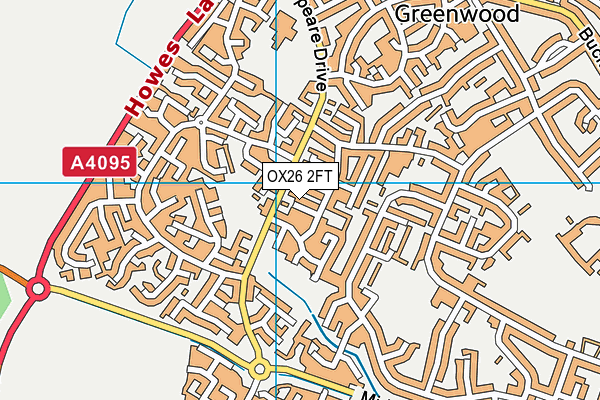 OX26 2FT map - OS VectorMap District (Ordnance Survey)