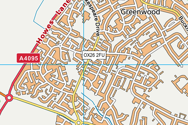 OX26 2FU map - OS VectorMap District (Ordnance Survey)