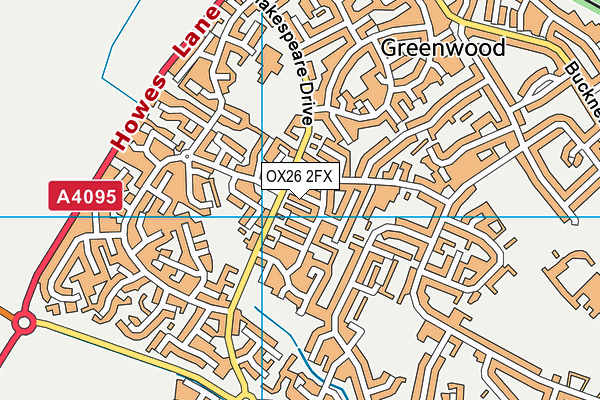 OX26 2FX map - OS VectorMap District (Ordnance Survey)