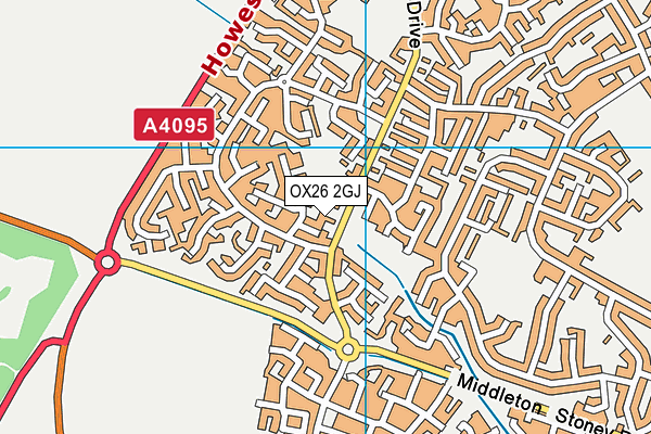 OX26 2GJ map - OS VectorMap District (Ordnance Survey)