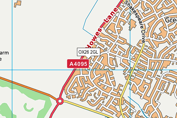 OX26 2GL map - OS VectorMap District (Ordnance Survey)