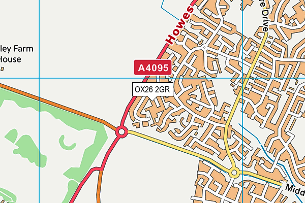 OX26 2GR map - OS VectorMap District (Ordnance Survey)