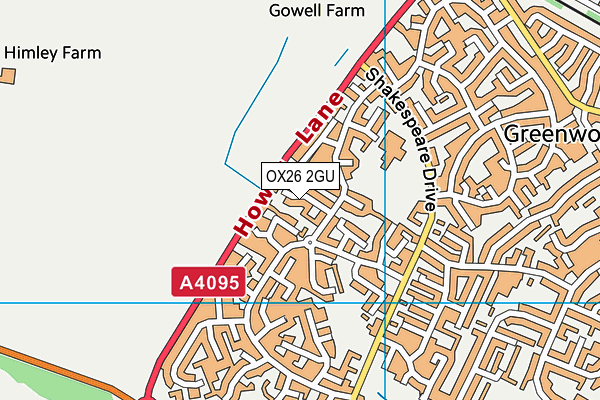 OX26 2GU map - OS VectorMap District (Ordnance Survey)