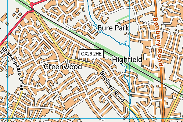 OX26 2HE map - OS VectorMap District (Ordnance Survey)