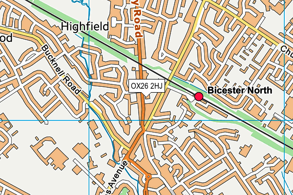 OX26 2HJ map - OS VectorMap District (Ordnance Survey)