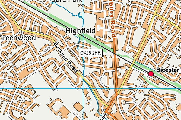 OX26 2HR map - OS VectorMap District (Ordnance Survey)