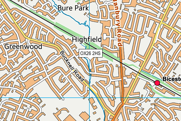 OX26 2HS map - OS VectorMap District (Ordnance Survey)