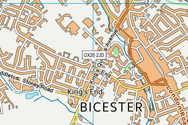 OX26 2JD map - OS VectorMap District (Ordnance Survey)