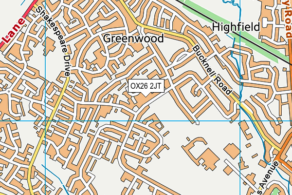 OX26 2JT map - OS VectorMap District (Ordnance Survey)