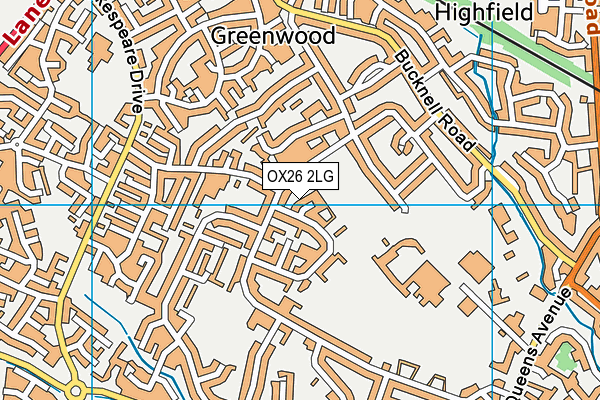 OX26 2LG map - OS VectorMap District (Ordnance Survey)