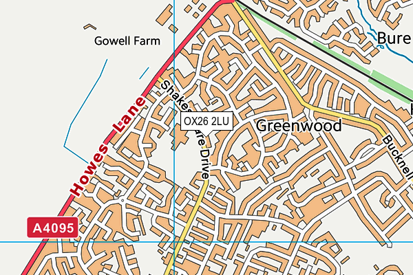 King's Meadow Primary School map (OX26 2LU) - OS VectorMap District (Ordnance Survey)