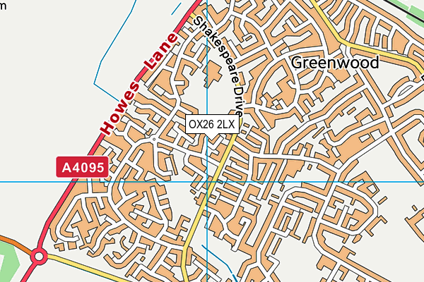 OX26 2LX map - OS VectorMap District (Ordnance Survey)