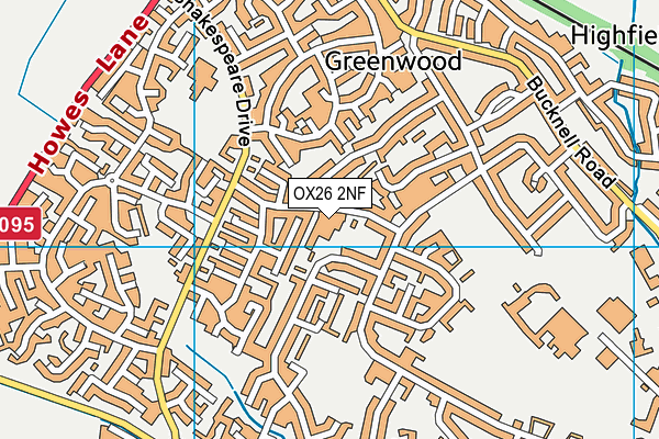 OX26 2NF map - OS VectorMap District (Ordnance Survey)