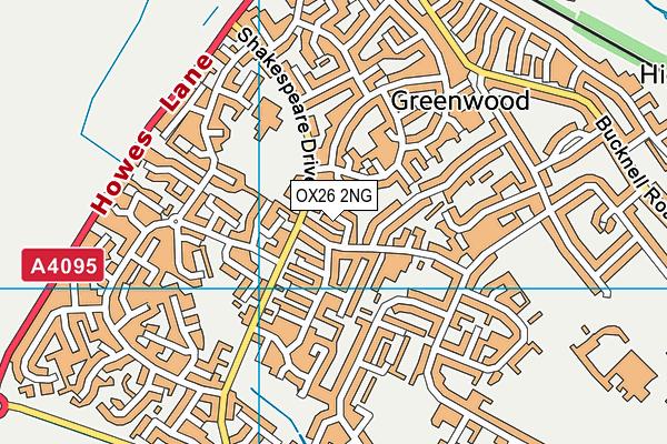 OX26 2NG map - OS VectorMap District (Ordnance Survey)