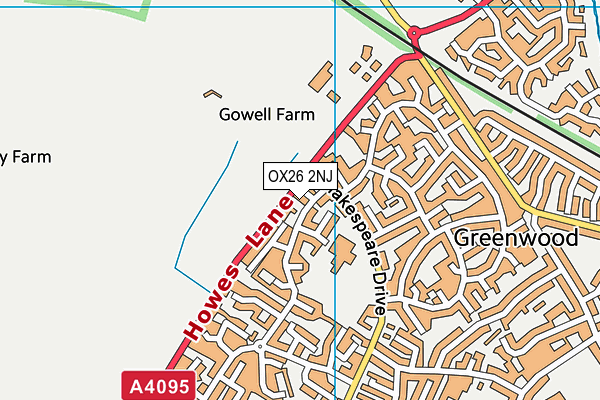 OX26 2NJ map - OS VectorMap District (Ordnance Survey)