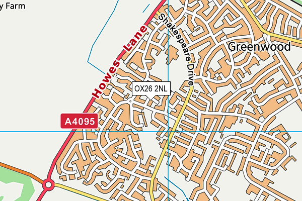 OX26 2NL map - OS VectorMap District (Ordnance Survey)