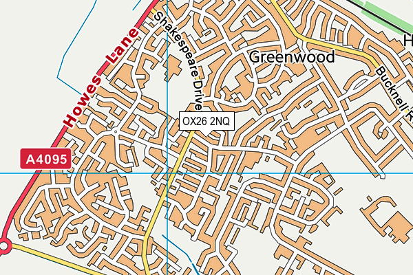 OX26 2NQ map - OS VectorMap District (Ordnance Survey)