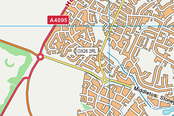 OX26 2RL map - OS VectorMap District (Ordnance Survey)