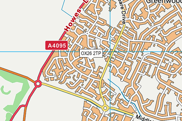OX26 2TP map - OS VectorMap District (Ordnance Survey)