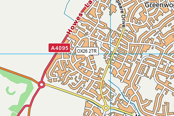 OX26 2TR map - OS VectorMap District (Ordnance Survey)