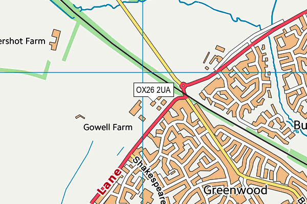 OX26 2UA map - OS VectorMap District (Ordnance Survey)