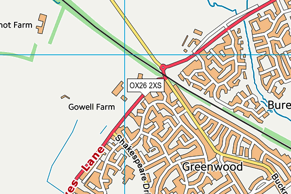 OX26 2XS map - OS VectorMap District (Ordnance Survey)