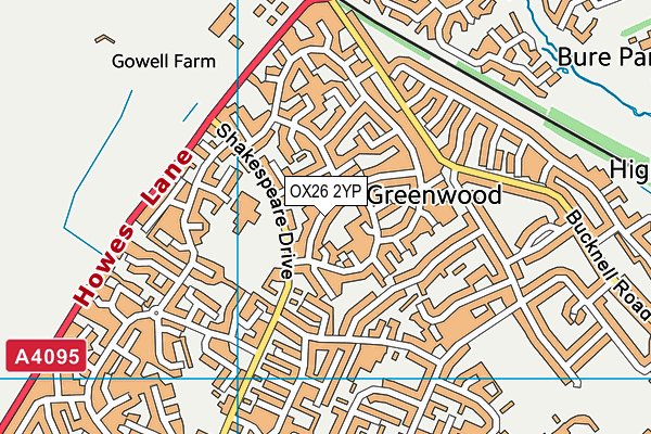 OX26 2YP map - OS VectorMap District (Ordnance Survey)